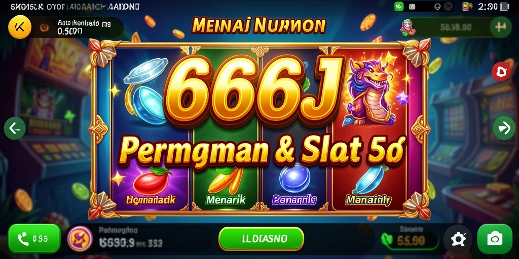 Tampilan gameplay menarik dari permainan slot 666J.