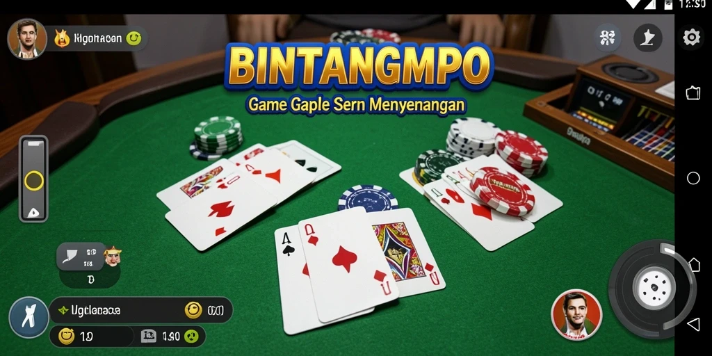 Screenshot utama BINTANGMPO menunjukkan gameplay seru saat bermain Gaple.