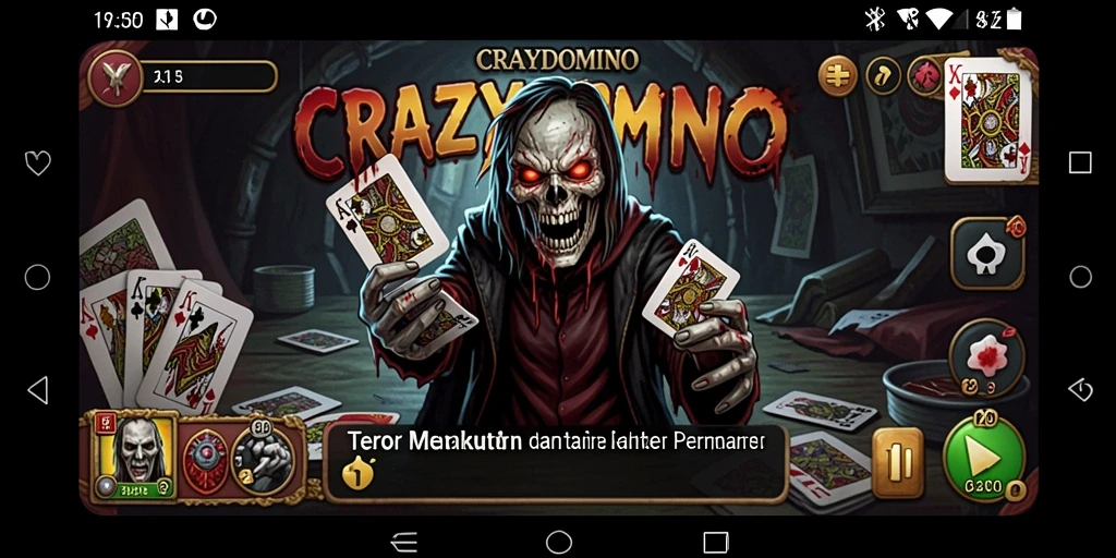 Tampilan gameplay menegangkan dari CRAZYDOMINO.