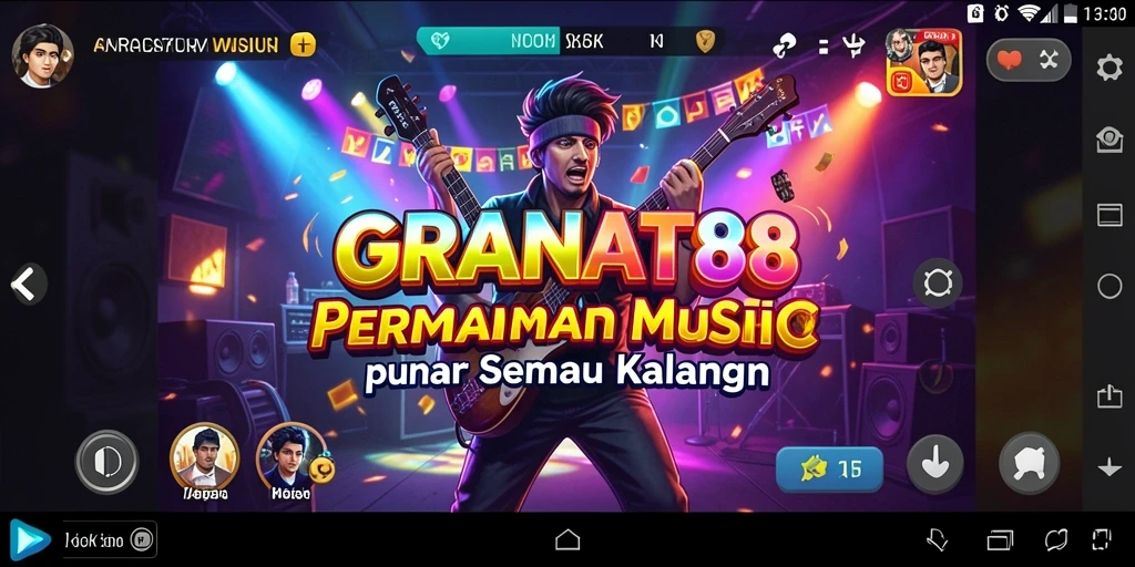 Tampilan menarik gameplay GRANAT88 dengan aksi musik yang seru.