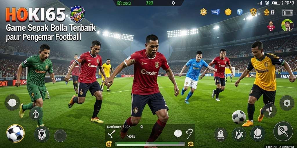 Screenshot menunjukkan aksi mendebarkan di lapangan sepak bola.