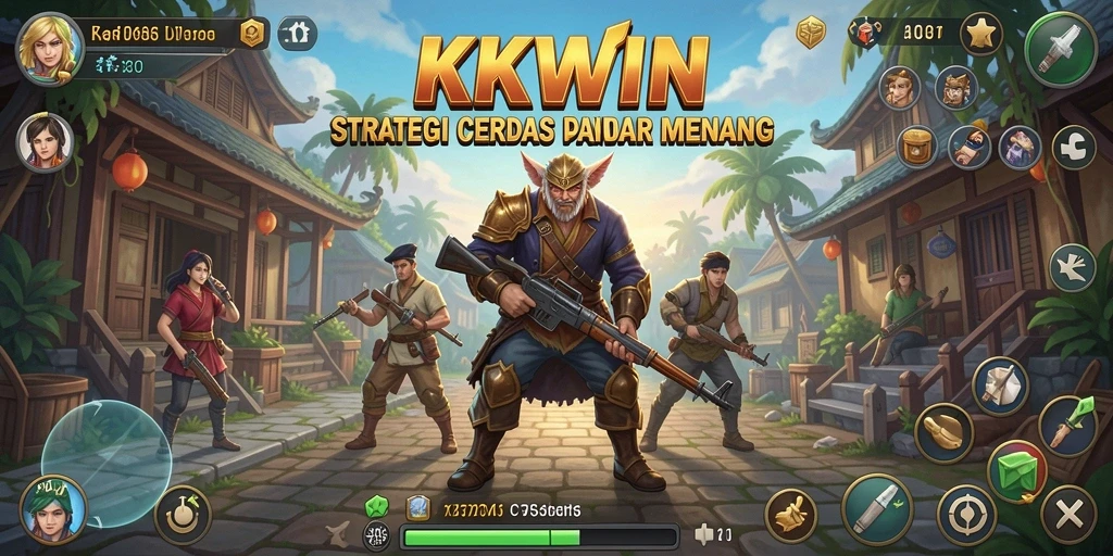 Tangkapan layar gameplay <strong>KKWIN</strong> menunjukkan momen mendebarkan dari pertempuran strategi.