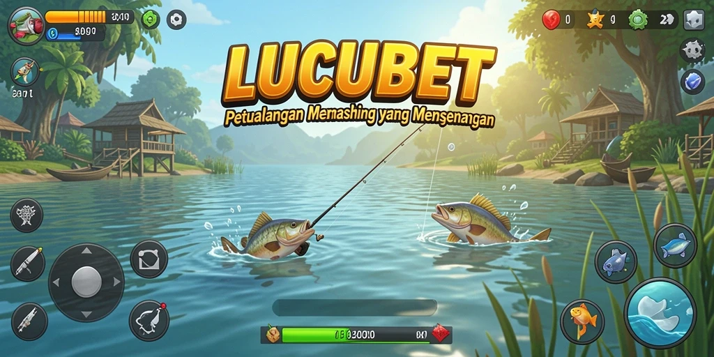 Screenshot gameplay LUCUBET dengan suasana memancing yang menarik.