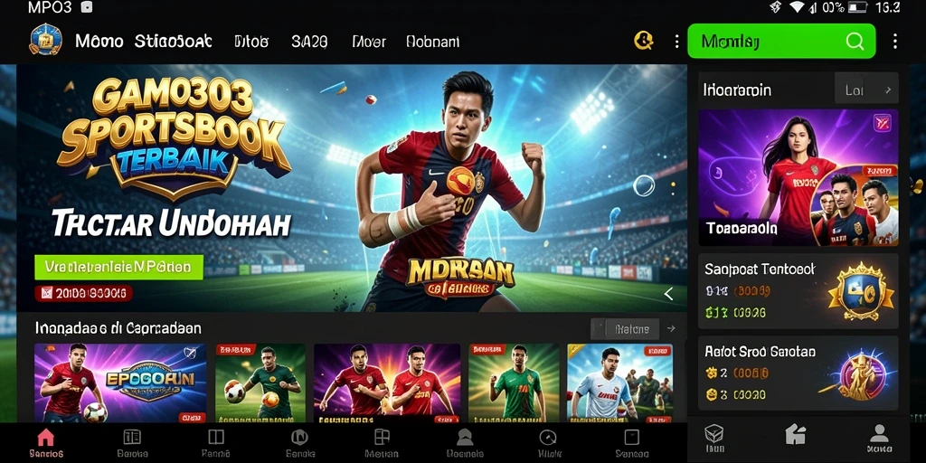 Tampilan gameplay menarik dari aplikasi Sportsbook MPO303.
