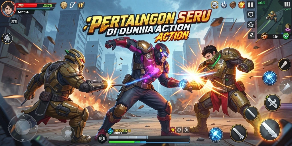Tangkapan layar MPO76 menampilkan aksi mendebarkan dan karakter yang keren.