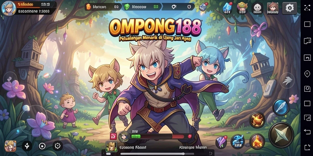Tampilan gameplay OMPONG188 yang menarik dalam dunia Anime.