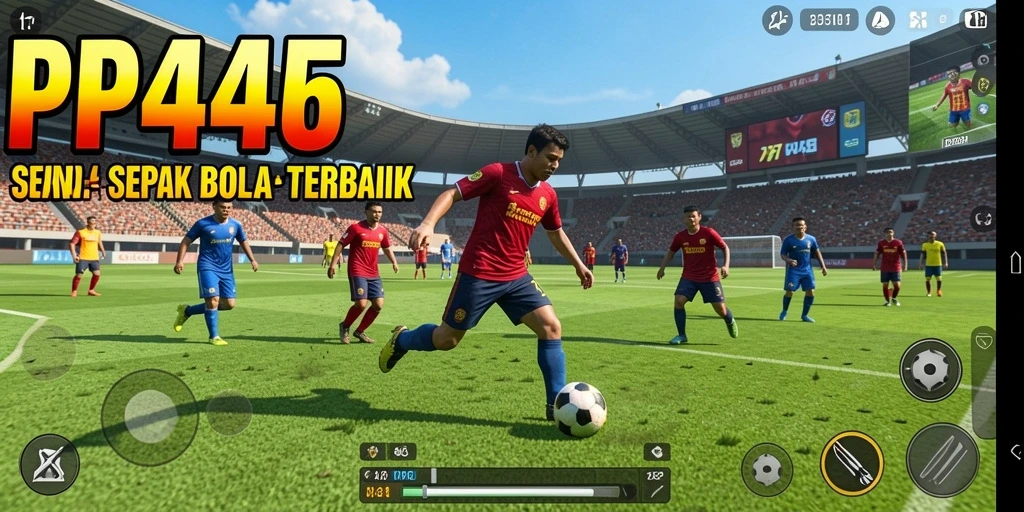 Tampilan menarik dari gameplay sepak bola dalam PP444.