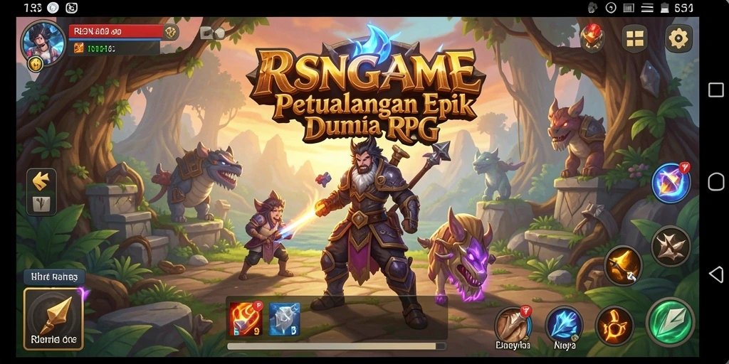Gameplay RSNGAME yang penuh aksi dan strategi di dunia RPG.