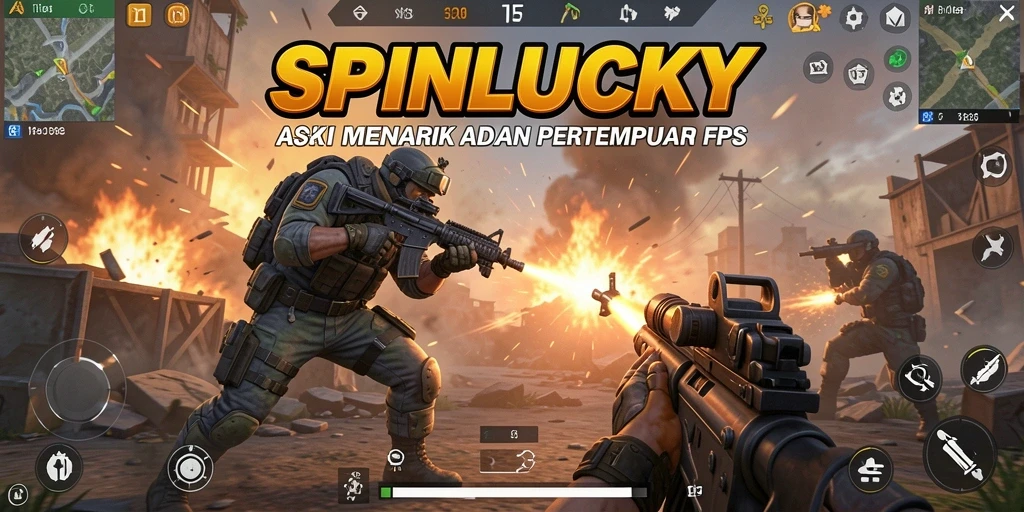 Tampilan gameplay SPINLUCKY yang menegangkan dan mendebarkan.