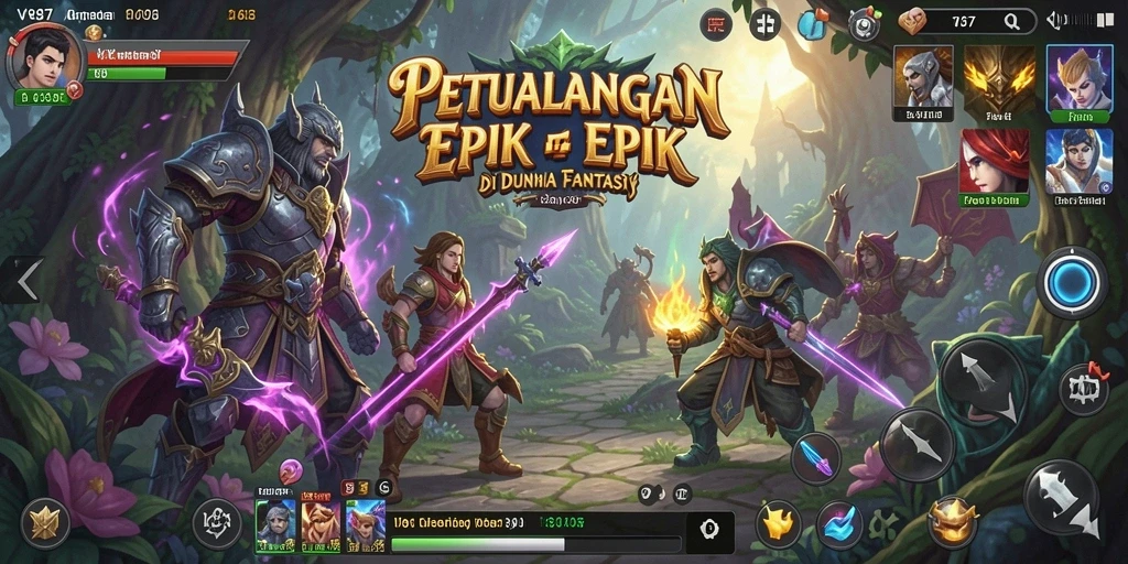 Tampilan menakjubkan dari gameplay petualangan V87 yang memikat.