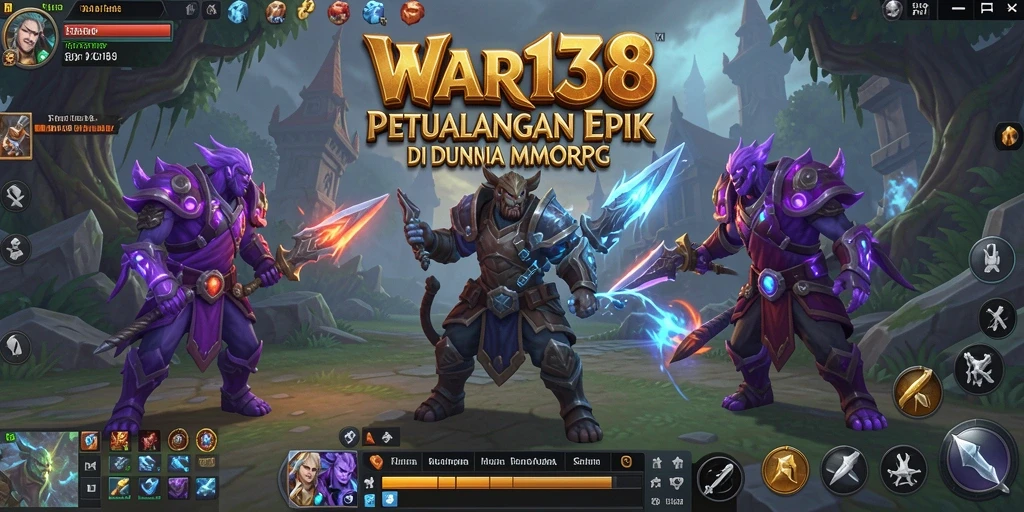 Tampilan gameplay <strong>WAR138</strong> yang memukau dalam pertempuran epik.